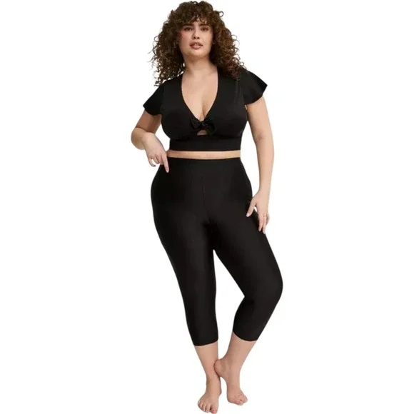 TORRID 6X Swim Capri Legging High Rise w/Pocket NWT Size 6X - Picture 2 of 7